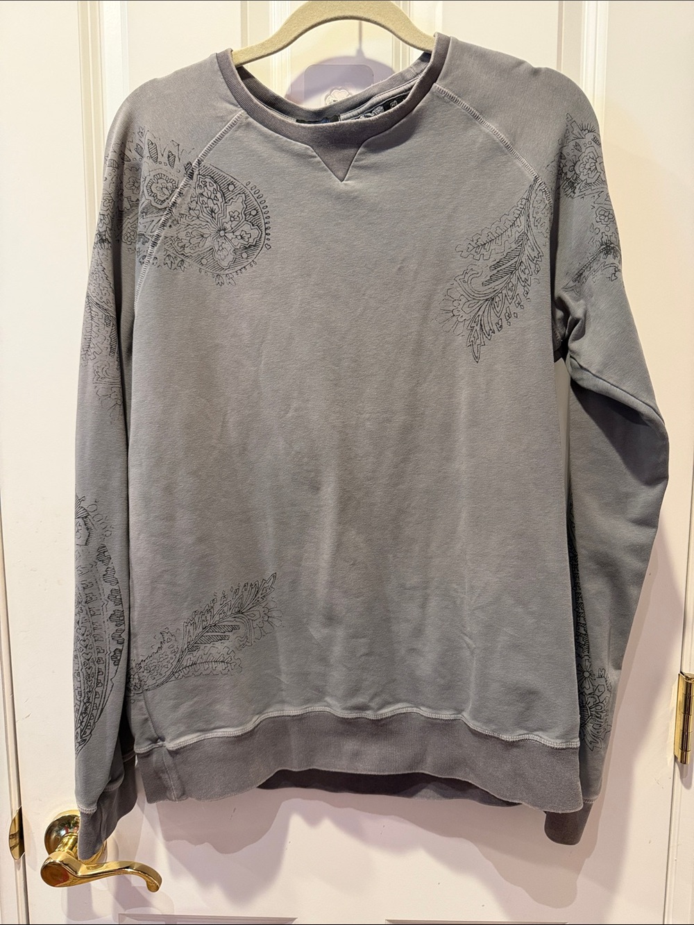 Scotch & Soda Grey Amsterdam’s Blauw Paisley Sweatshirt #127149